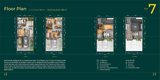 Floor plan / denah type 7 Sudut