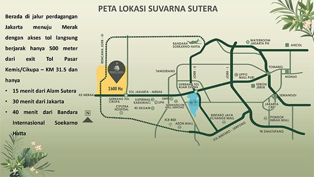 Peta Lokasi Suvarna Sutera Tangerang