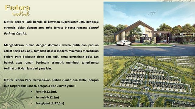 Rumah Cluster Fedora Park Tangerang