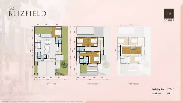 Denah / Layout rumah T10 Corner