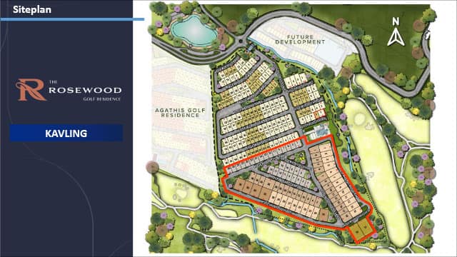 Siteplan rosewood golf residence kavling