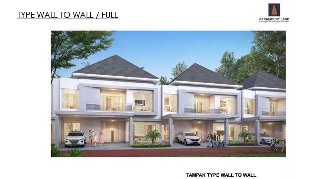 Fasad rumah type Wall to Wall new menteng gading serpong