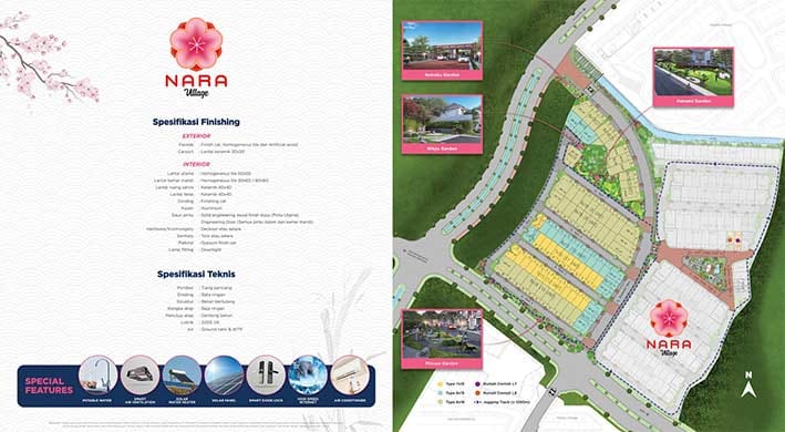 Spesifikasi dan Siteplan Cluster Nara Village