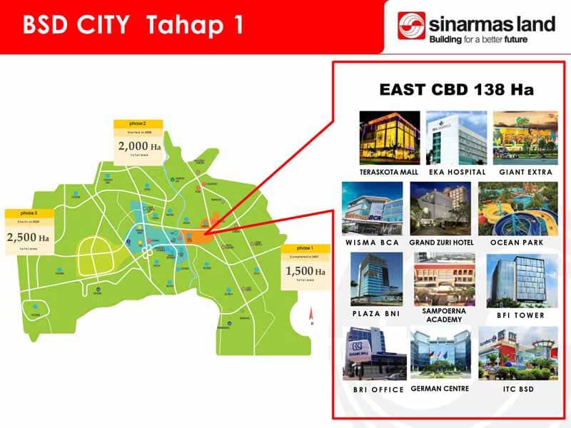 Peta BSD City Tahap I