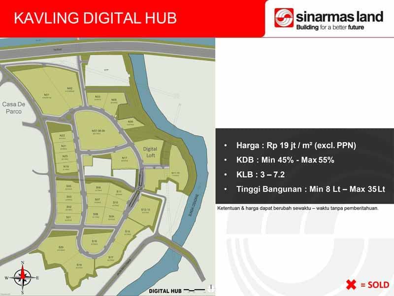 Locasi detail kavling Digital Hub BSD City