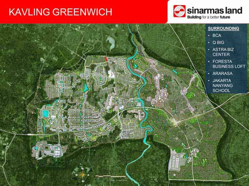 Peta Lokasi Kavling Greenwich BSD City 