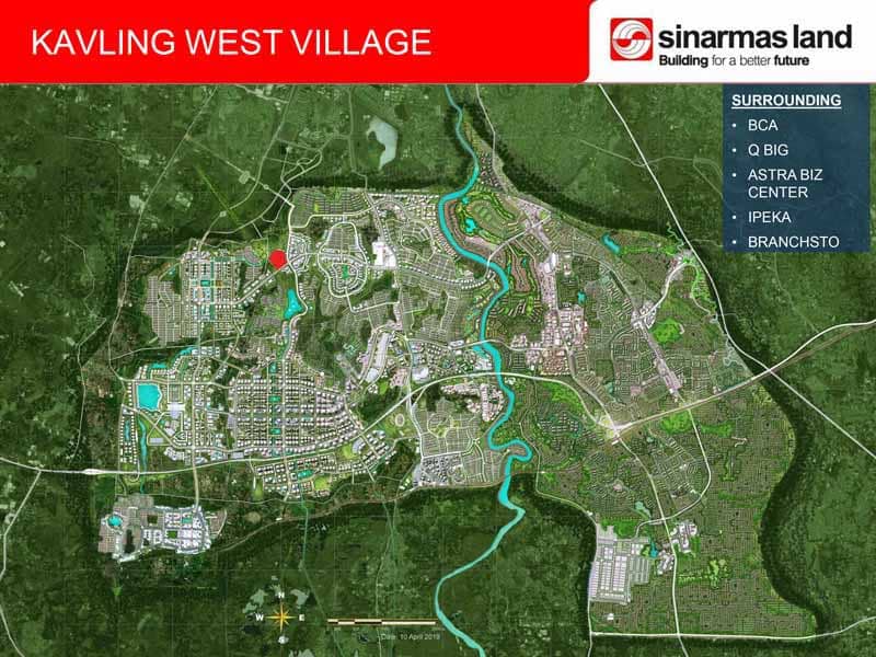 Peta lokasi Kavling West Village BSD City